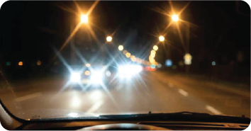 Difficulties while driving at night